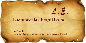 Lazarovits Engelhard névjegykártya